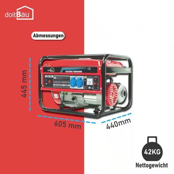 3000W max power generator with 15L tank