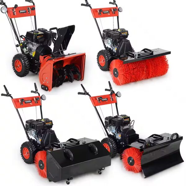 Petrol sweeper, 4-stroke brand engine, interchangeable attachments, 5 models