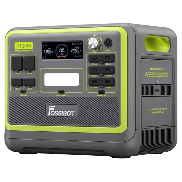F2400 generator, 2400 W output, 2048 Wh LiFePO4 battery, portable power plant