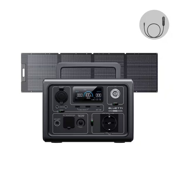 Portable power generator EB3A with 200W solar panel