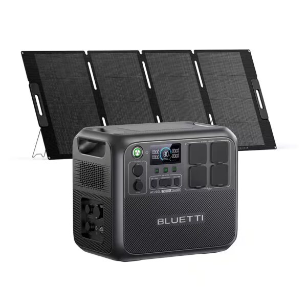 AC200L+MP200 2400W Portable Solar Generator with 200W Solar Panel