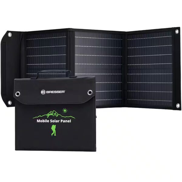 BRESSER Mobile Solar Charger 40 Watt with USB and DC Connection Solar Charger