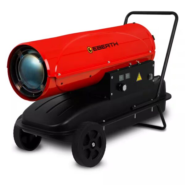 Fan heater, heating cannon, diesel/oil heater, 30kW, wheels