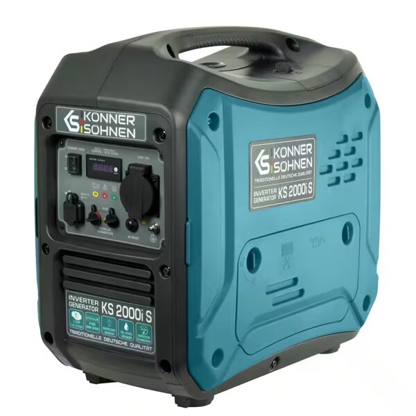 KS 2000i S generator 2.00 kW, (Inverter generator. Soundproof housing (62 dB Lpa 7 m), 1-piece, Schuko 230V, 2 x USB ports, LED display, ECO mode), short-circuit and overload protection, EURO V