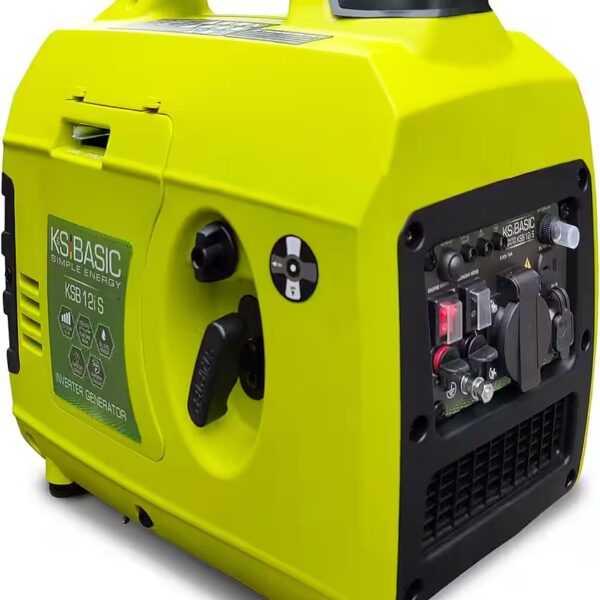 KSB 12i S generator 1.20 kW (ultra-lightweight inverter generator, parallel connection possible, 1-piece, 1.2 kW, 62 dB(A), ECO mode for up to 50% fuel savings), pure sine wave, 2x USB, 11.5 kg, carrying handle, EURO 5