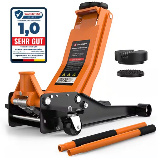 Hydraulic car jack, 3T flat, trolley jack, car jack, 75-505mm