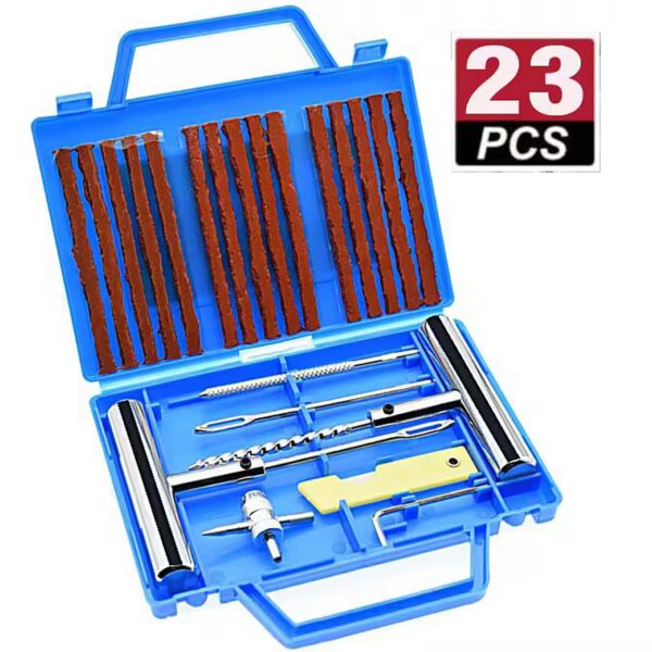 23-piece tire repair kit, car tire repair kit, flat tire repair kit for cars Portable tire repair kit for trucks, SUVs, motorcycles, electric vehicles, bicycles and more