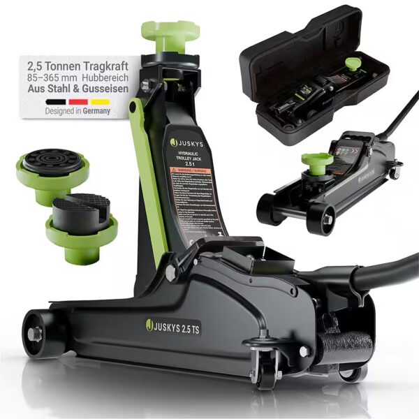 Jack Max. lifting height: 39 cm, up to 2.5 t, with accessories & gloves, lifting range up to 390 mm, for cars