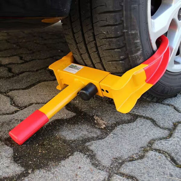 Wheel clamp, parking clamp with security lock, tire clamp, anti-theft device