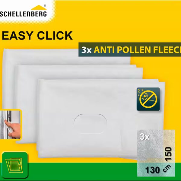 Fly screen fabric 3-piece set, pollen protection fleece replacement set