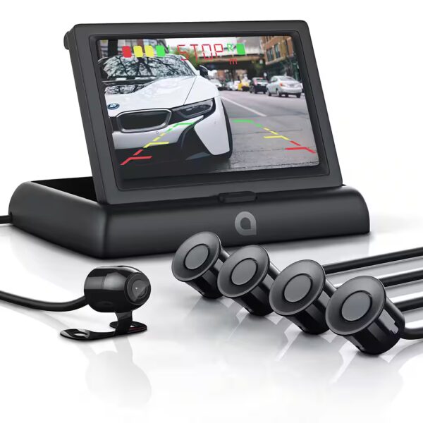 Reversing camera Parking aid with 4x parking sensors, camera & 4.3" monitor with night vision
