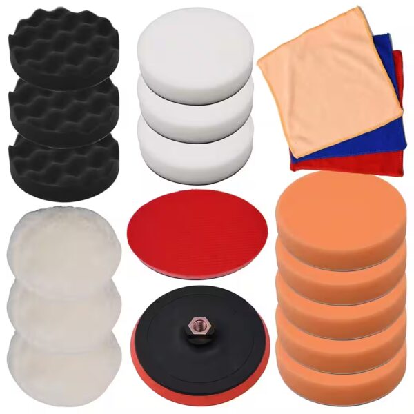 Polishing machine, 18-piece polishing sponge set, 150 mm