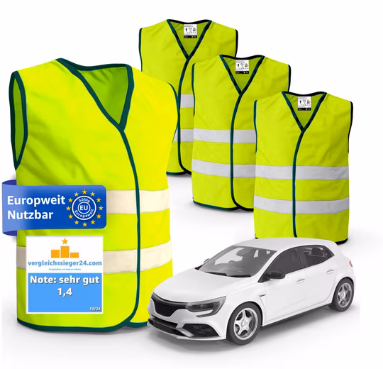 High-visibility Vest 4x Safety Vest - Car Accessories - 2026 Accident Vest ISO20471
