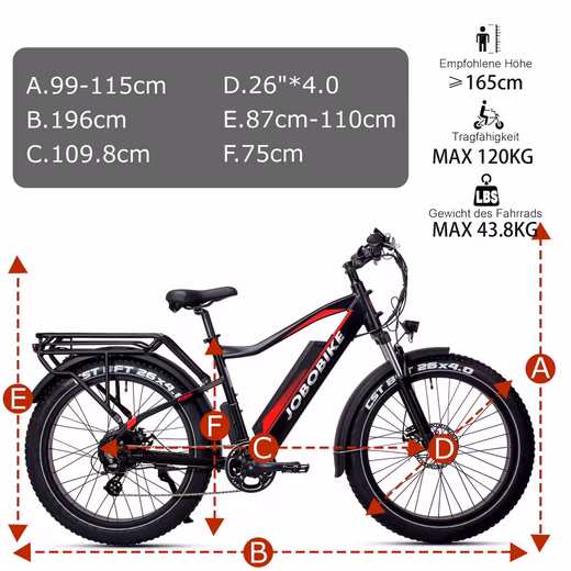 E-Bike Mountain Bike Women & Men 26x4'' Electric Bike Robin, 624Wh, 130km, Off-Road - Image 11