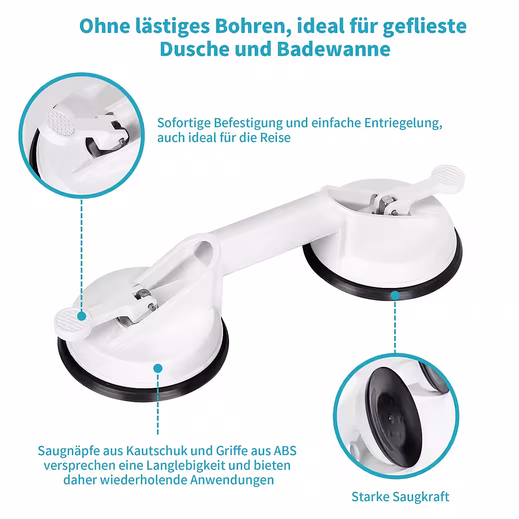 Balustrade safety handrail bathroom suction cup armrests handrail - Image 2