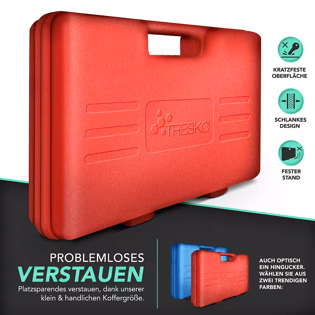 TRESKO 22-piece brake piston rewind tool set, red, brake piston set, piston - Image 2