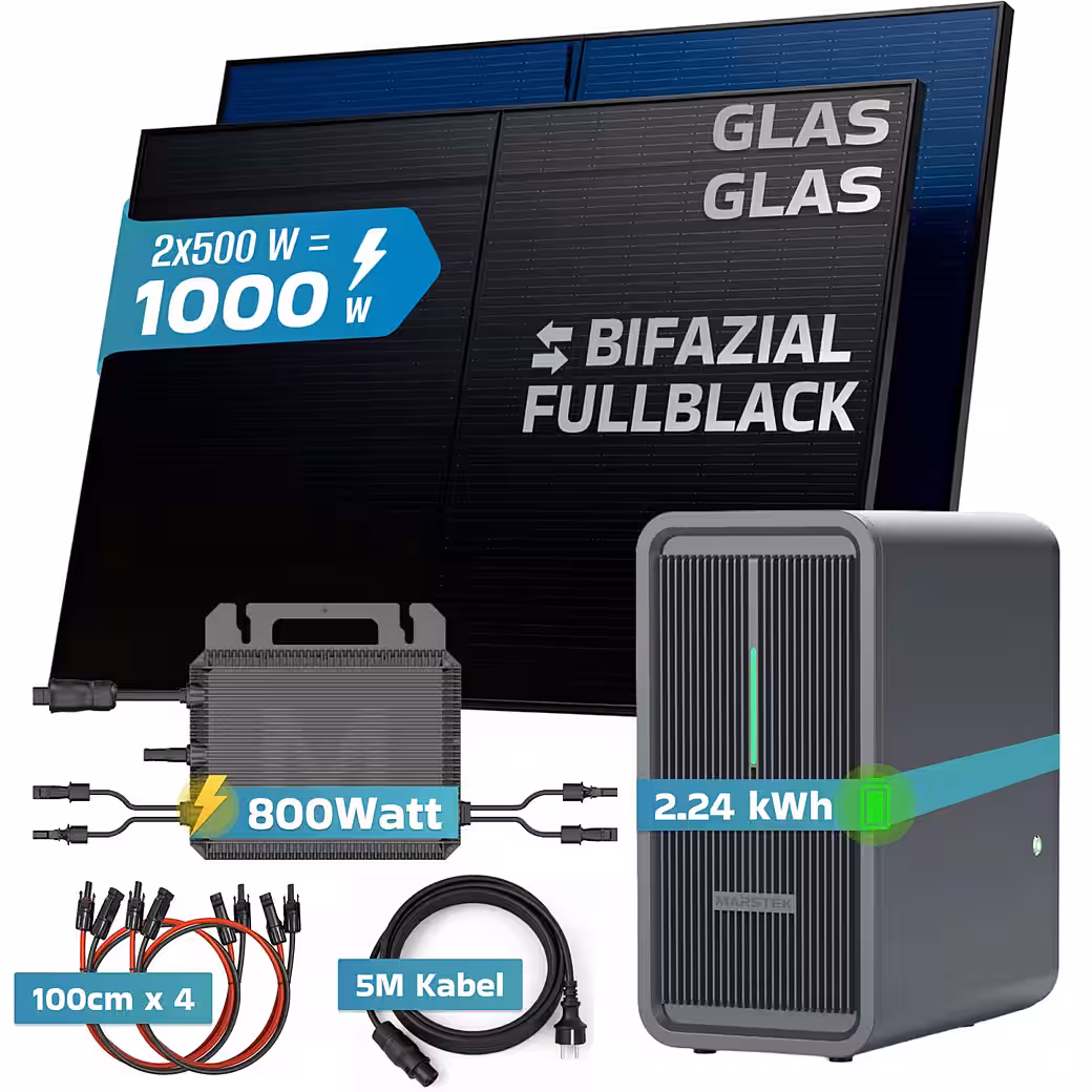 Balcony power plant 1000W with 2.24 kWh storage MARSTEK B2500-D - Image 2