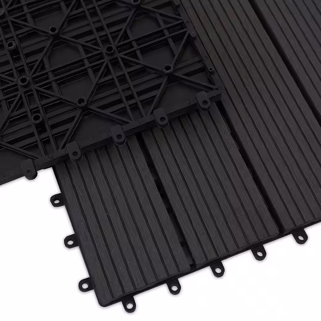 Click tiles WPC terrace decking Royal Anthracite, 60x30 cm, wood plank look, plank - Image 3