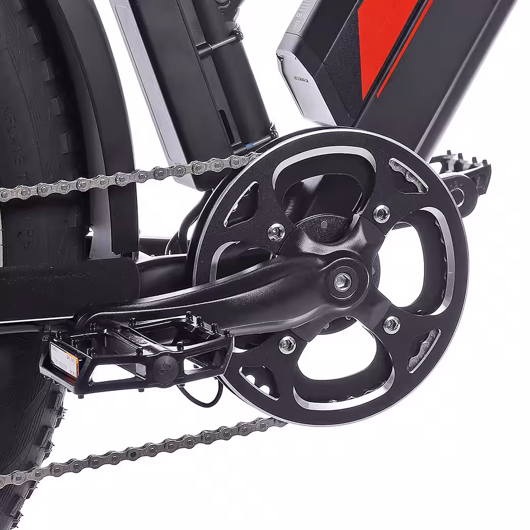 E-Bike Mountain Bike 26x4 inch for men and women, Robin Mountain Bike 624Wh, max. 100km 7-speed Shimano, derailleur gears, rear motor, 624 Wh battery (load capacity: 130 kg, aluminum frame, removable battery), hydraulic disc brakes, pedelec MTB with fat tires, 5 assistance levels - Image 3