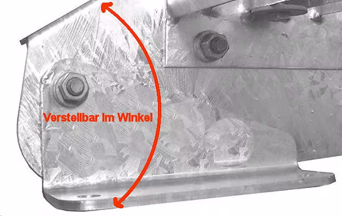 Exterior staircase, 11 steps, steel staircase, single-sided. Railing width 90 cm, height 165-220 cm. - Image 3