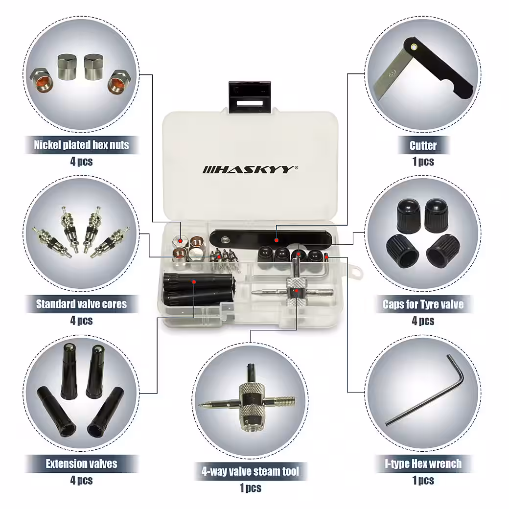 60-piece tire repair kit. Car tire repair kit, puncture repair kit, patch kit for cars, trucks, and motorcycles. - Image 3