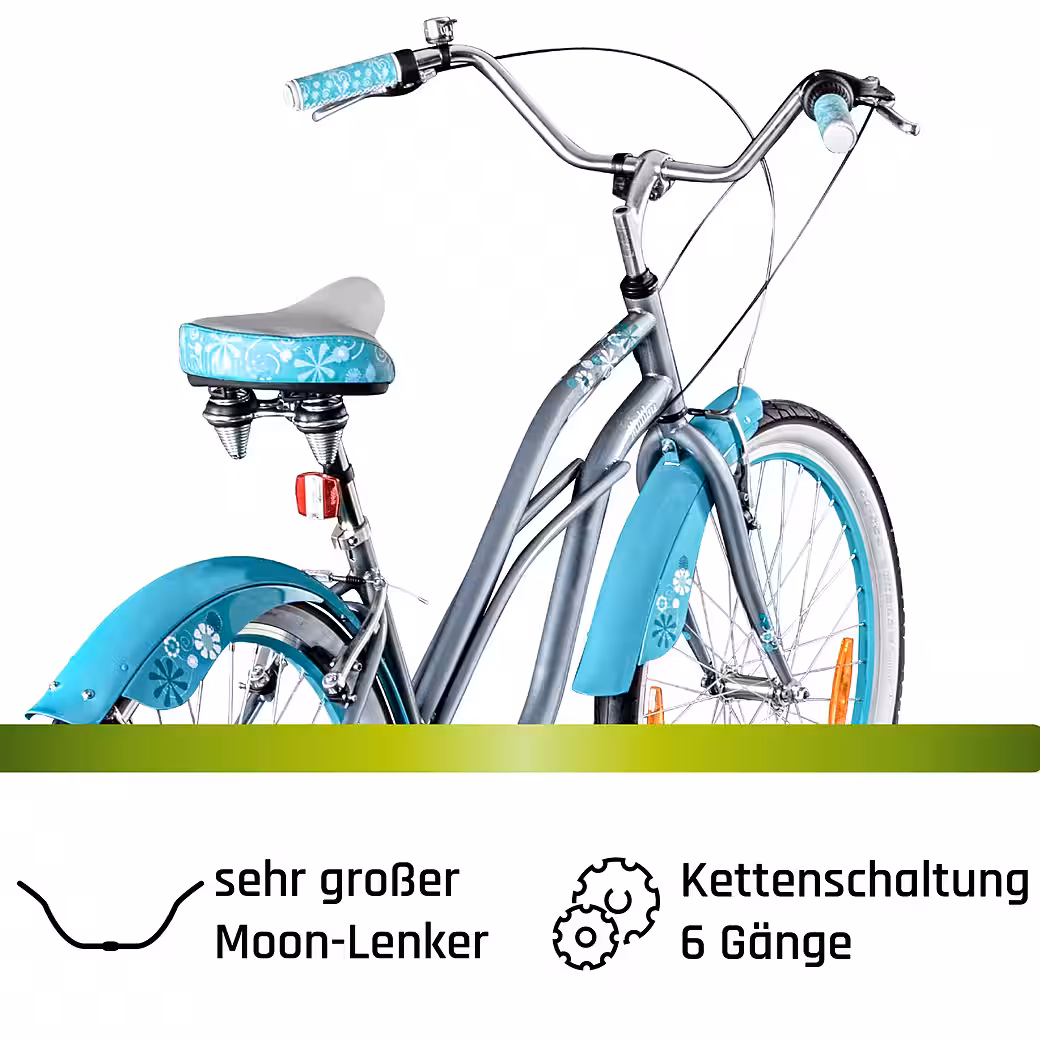 Cruiser Malibu 6-speed, derailleur gears, beach cruiser, from 150 cm, retro bicycle, 6-speed women's bicycle - Image 4