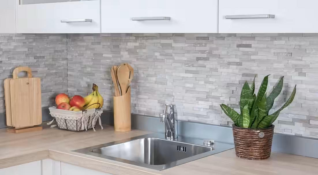 Mosaic tiles split-face marble mosaic stone wall natural stone brick light grey stripes - Image 4