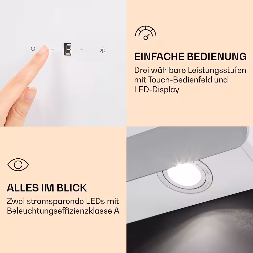 Ceiling hood CGCH3-Aurora60-WH series, head-free extractor hood, ducted exhaust hood, recirculating hood, head-free hood - Image 4