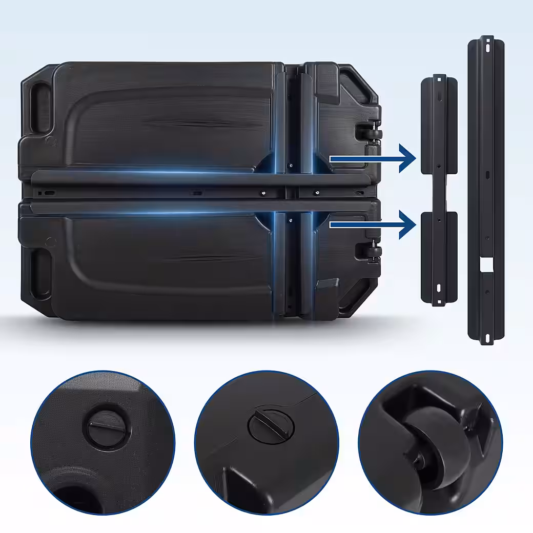 Plastic parasol stand, cantilever parasol stand with wheels, sunshade stand, 70 to 90 kg, fillable - Image 4