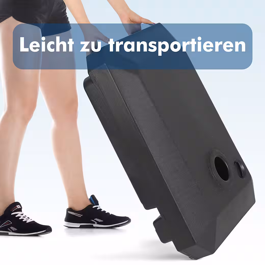 Plastic parasol stand, cantilever parasol stand with wheels, sunshade stand, 70 to 90 kg, fillable - Image 5