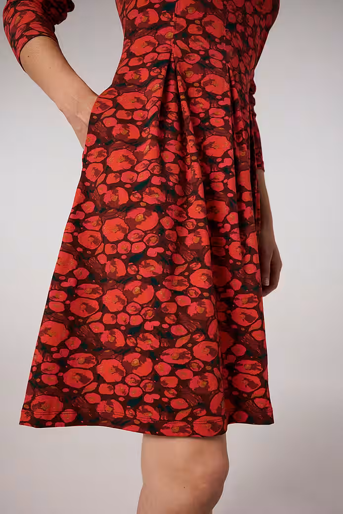 Women's jersey dress with all-over floral print - dress with pockets made from organic cotton - Image 5
