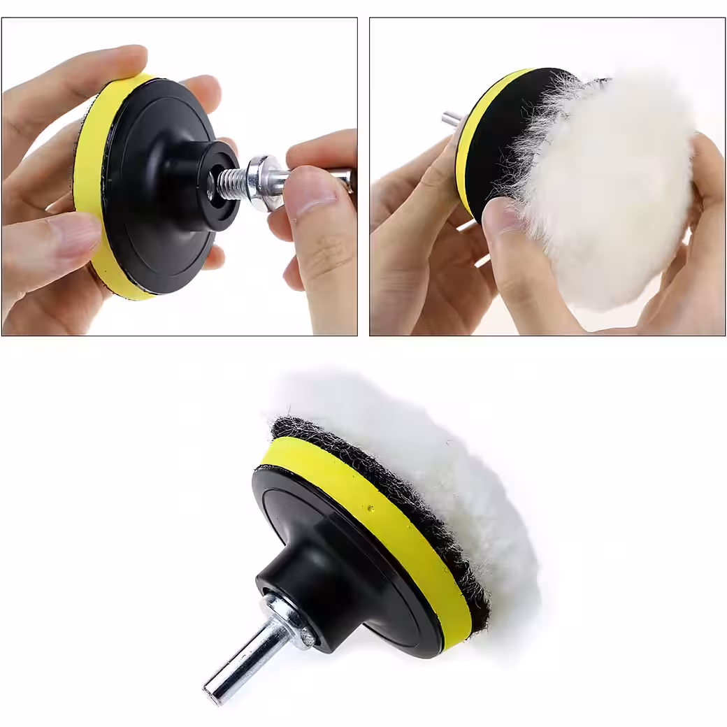 3-inch polishing pad set for cars, 25-piece, sponge pads & drill attachment - Image 5