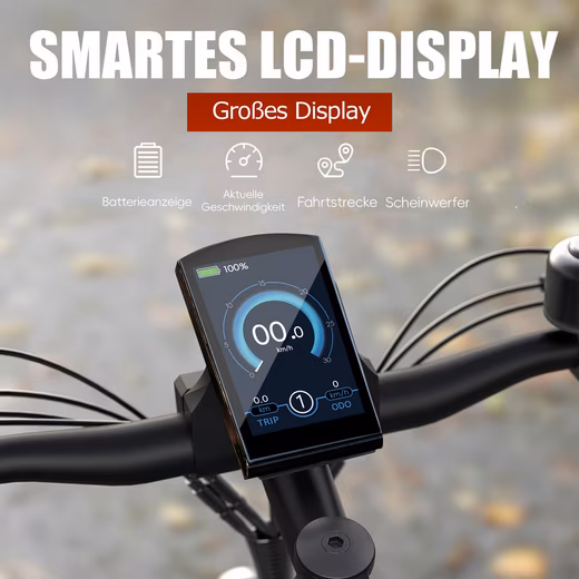 E-Bike Mountain Bike Women & Men 26x4'' Electric Bike Robin, 624Wh, 130km, Off-Road - Image 5