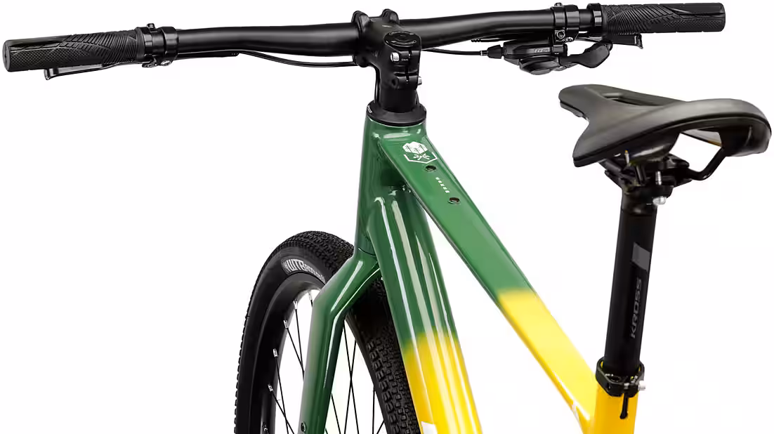 Gravel bike Esker Flatbar green 10 gears 10-speed Shimano CUES U6000 derailleur, chain drive - Image 5