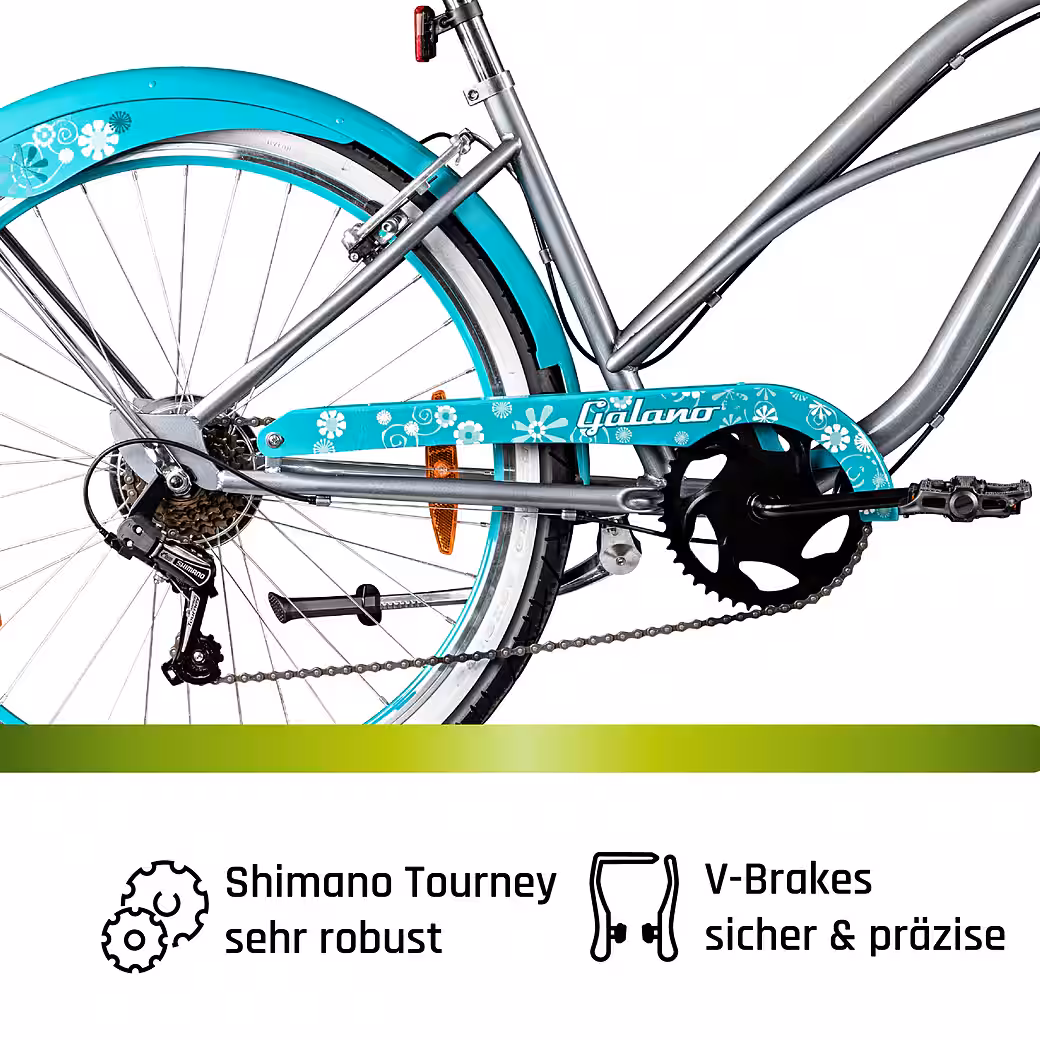 Cruiser Malibu 6-speed, derailleur gears, beach cruiser, from 150 cm, retro bicycle, 6-speed women's bicycle - Image 5