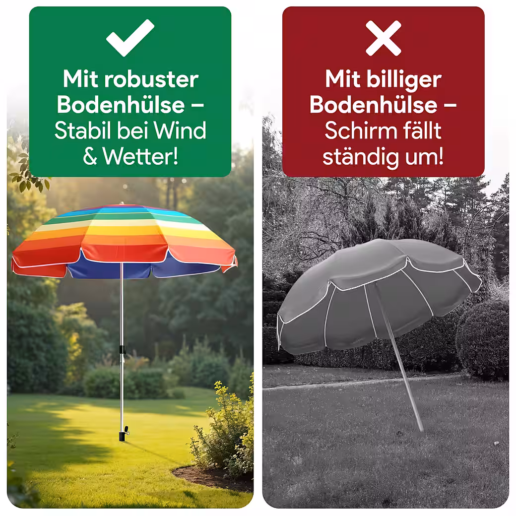 Umbrella holder, ground sleeve, umbrella stand for parasol Ø 25–45mm, umbrella holder - Image 6