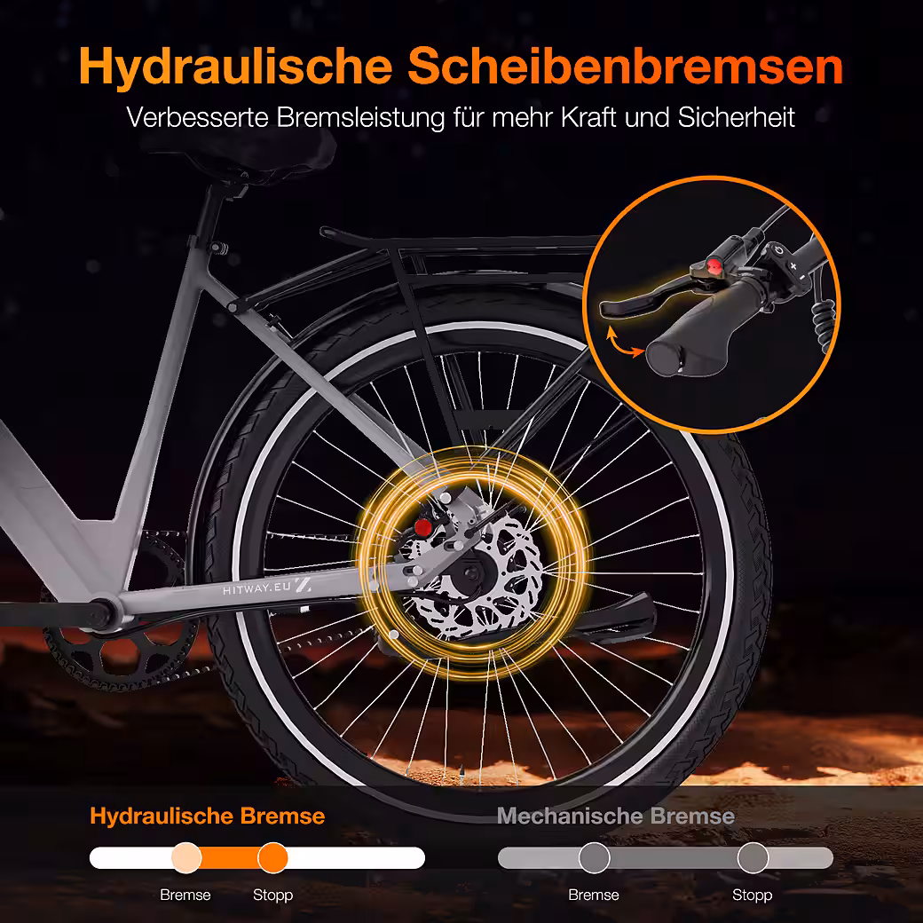 E-bike city bike, 29 inch, electric bicycle, max. range up to 80km with anti-theft protection and GPS - Image 6