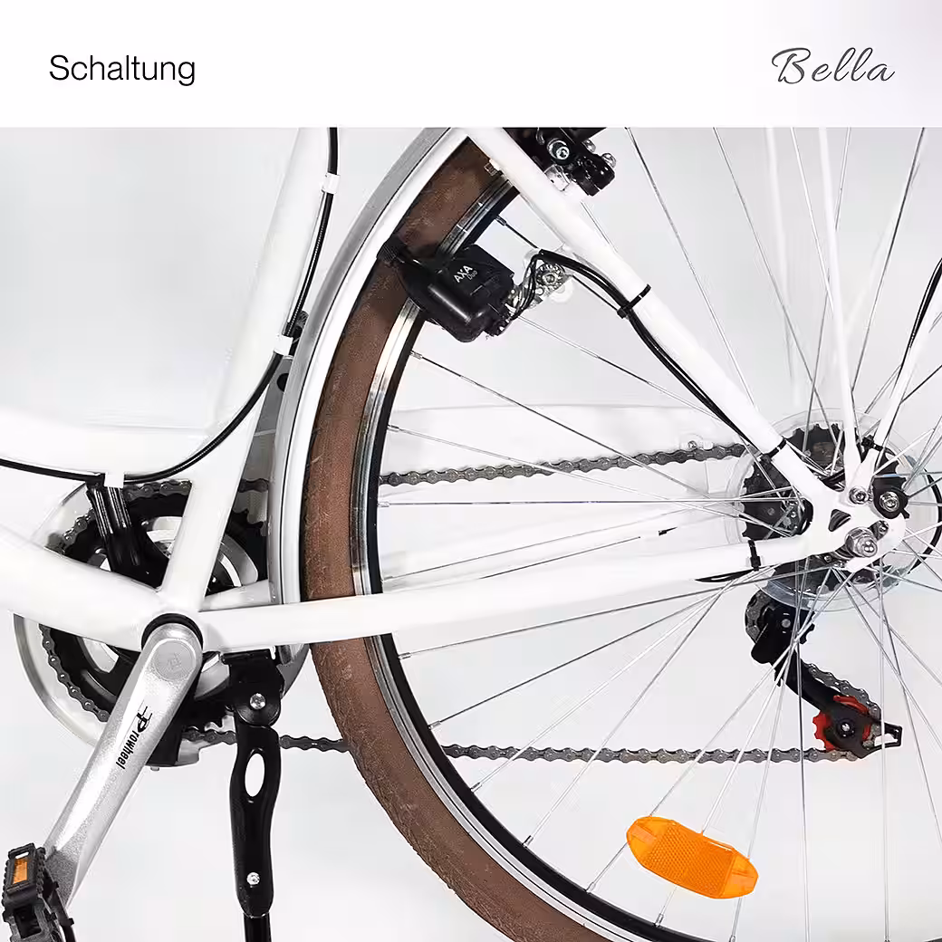 Bella City Bike – 28-inch Women's Bicycle with Dynamo & Basket, Stylish & Practical - Image 6