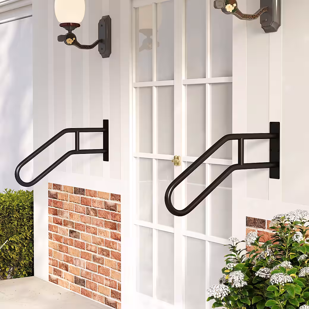 Stair railing 71 cm length, 8 cm height, U-shaped entrance railing - Image 7