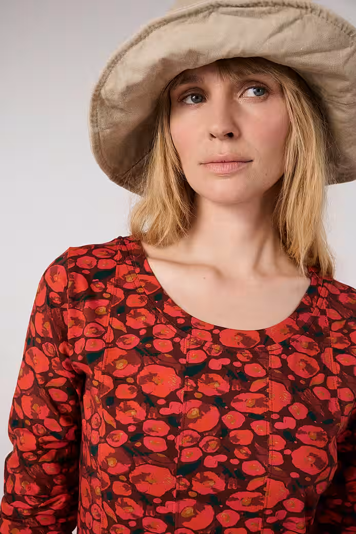 Women's jersey dress with all-over floral print - dress with pockets made from organic cotton - Image 7