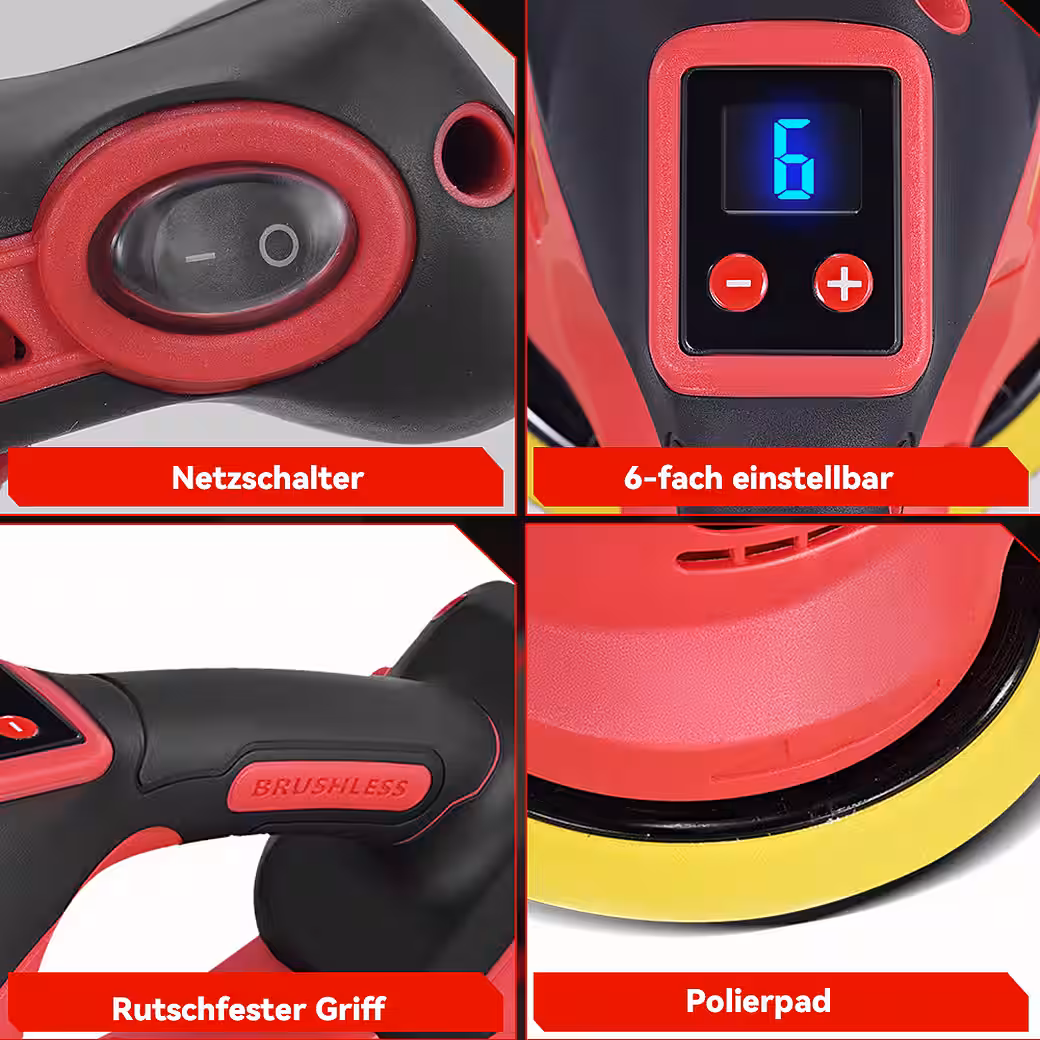 Cordless Polisher Set 150mm Car Polishing Set 5800 RPM Polishing Polisher - Image 7
