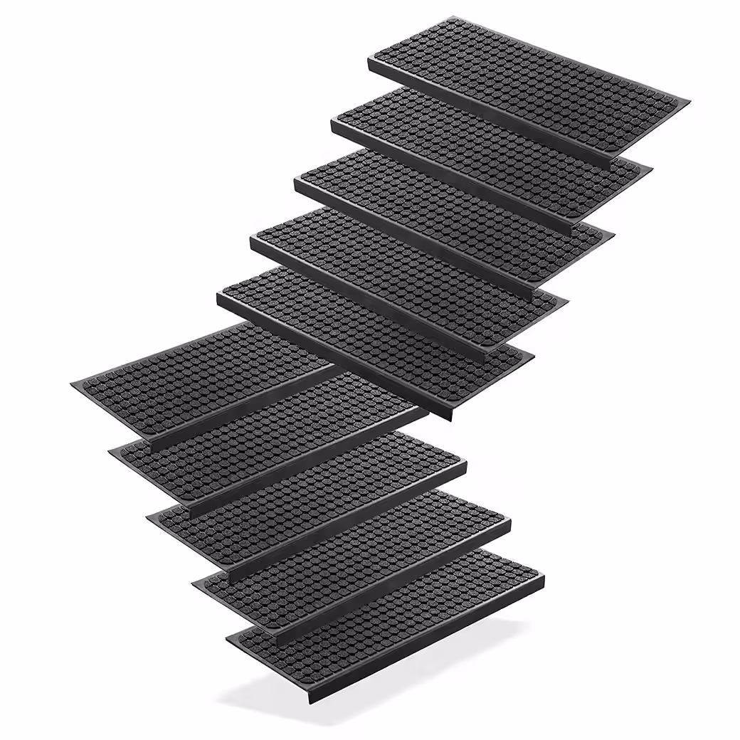 Stair mats, 10 pieces, rubber stair treads, 75 x 25 cm, anti-slip - Image 7