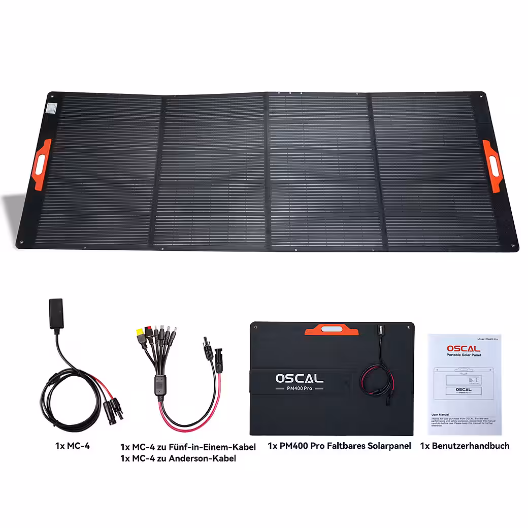 OSCAL PM400 Pro Solar System Foldable Solar Panel 400W Balcony Power Plant 400W - Image 3