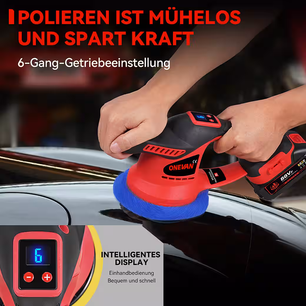 Cordless Polisher Set 150mm Car Polishing Set 5800 RPM Polishing Polisher - Image 8