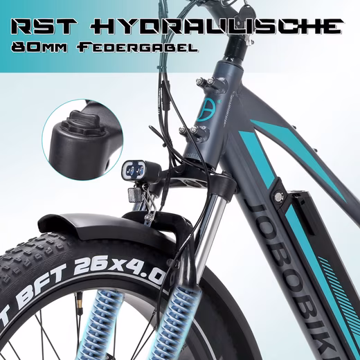 E-Bike Mountain Bike Women & Men 26x4'' Electric Bike Robin, 624Wh, 130km, Off-Road - Image 13