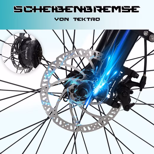 E-Bike Mountain Bike Women & Men 26x4'' Electric Bike Robin, 624Wh, 130km, Off-Road - Image 16