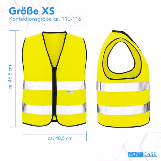 High-visibility vest children's high-visibility vest zipper - Image 12