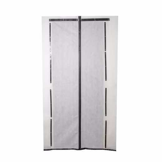 Front door fleece dust protection door magnet with magnetic strip closure 210 x 110 cm