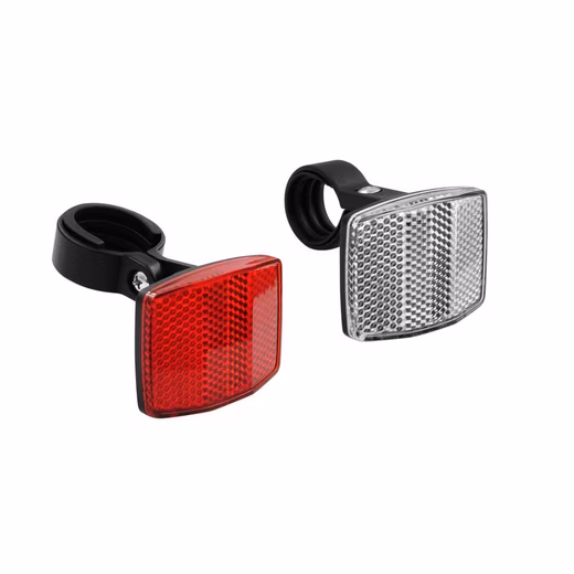Bicycle reflector set, front and rear