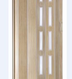 Folding door sliding door light oak window H. 201 cm for door width up to 80 cm st5